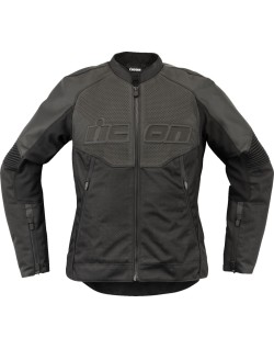 JACKET WM OVERLORD3 LEATHER BK