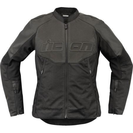 JACKET WM OVERLORD3 LEATHER BK