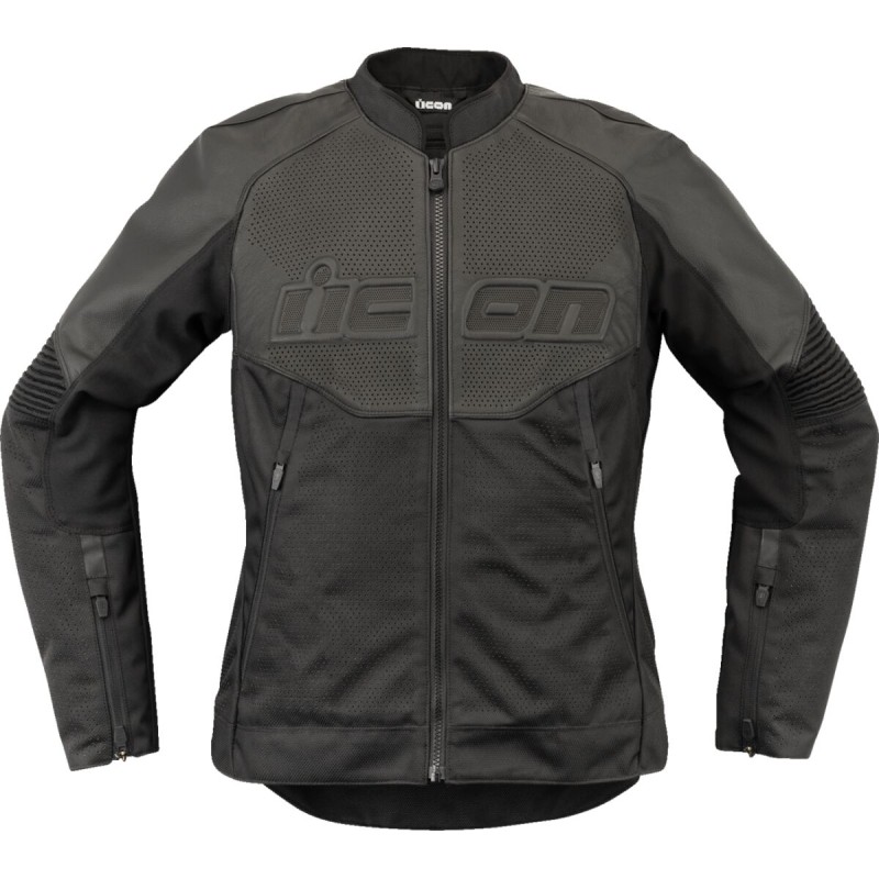 JACKET WM OVERLORD3 LEATHER BK