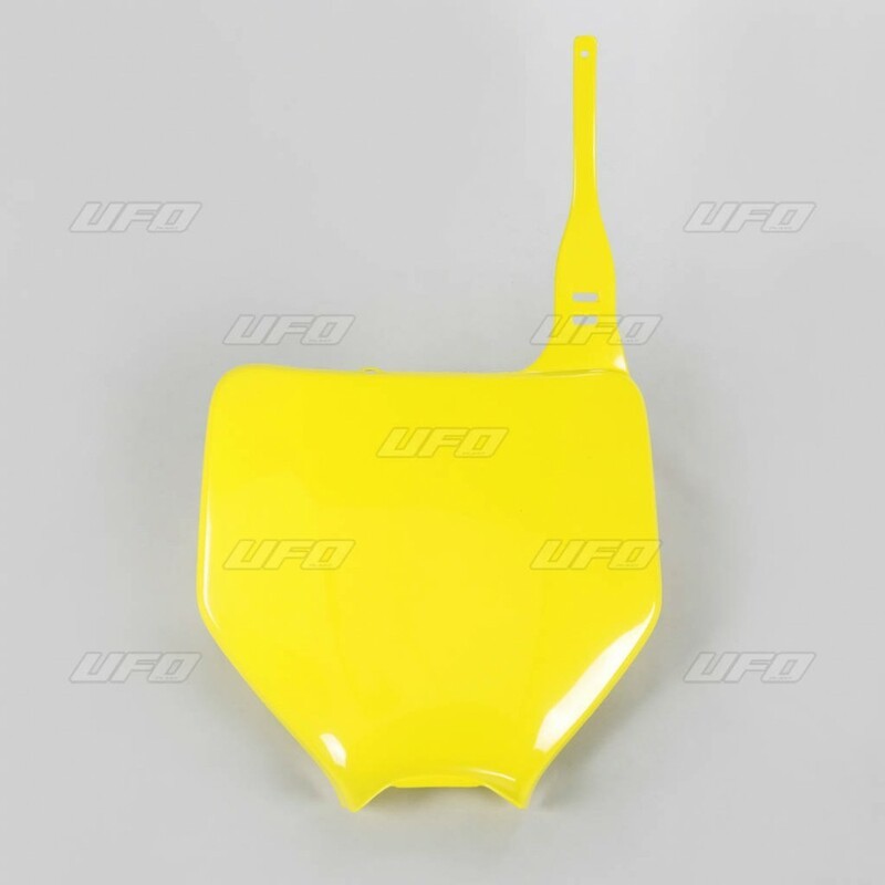 Plaque numéro frontale UFO jaune Suzuki RM-Z250 Plaque numéro frontale UFO jaune Suzuki RM-Z250