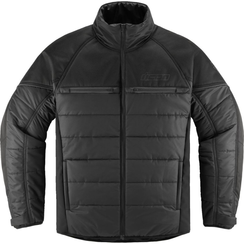 JKT GHOST PUFFER BK/CH LG