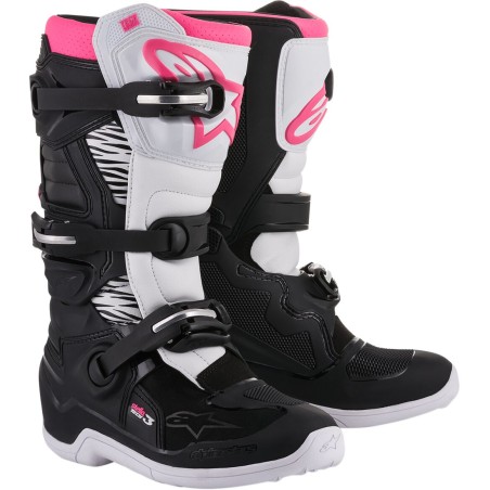BOOT 4W TECH3 BK/WT/PK 8