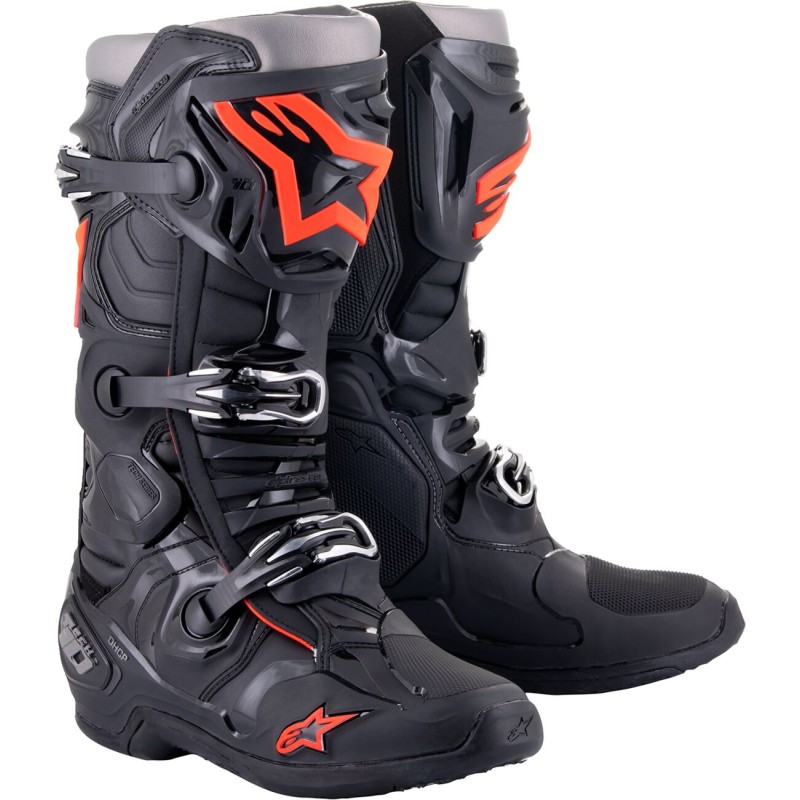 BOOT TECH 10 BLACK/RED FL 8