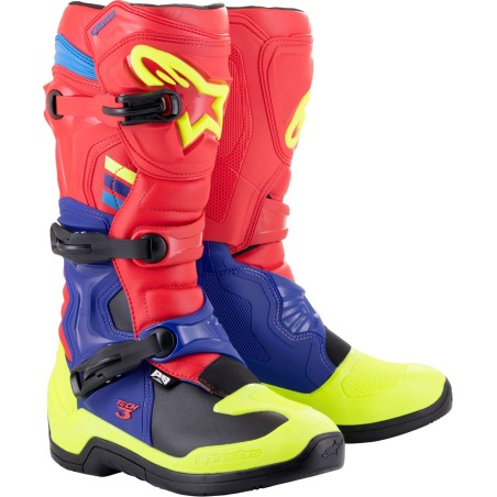 BOOT TECH3 RD/BL/ YL FL 11