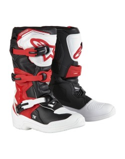 BOOT TECH3S YTH WT/BK/R 7