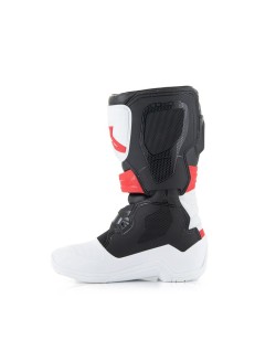 BOOT TECH3S YTH WT/BK/R 8