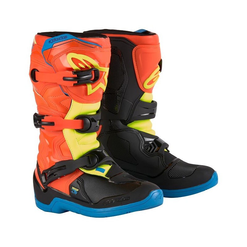 BOOT TECH3S YTH OR/BL/Y 8