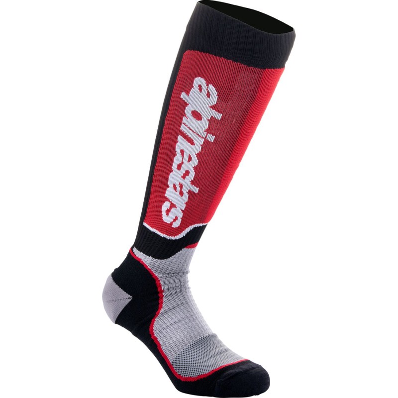 SOCK MX PLUS BLK/RED/GY L