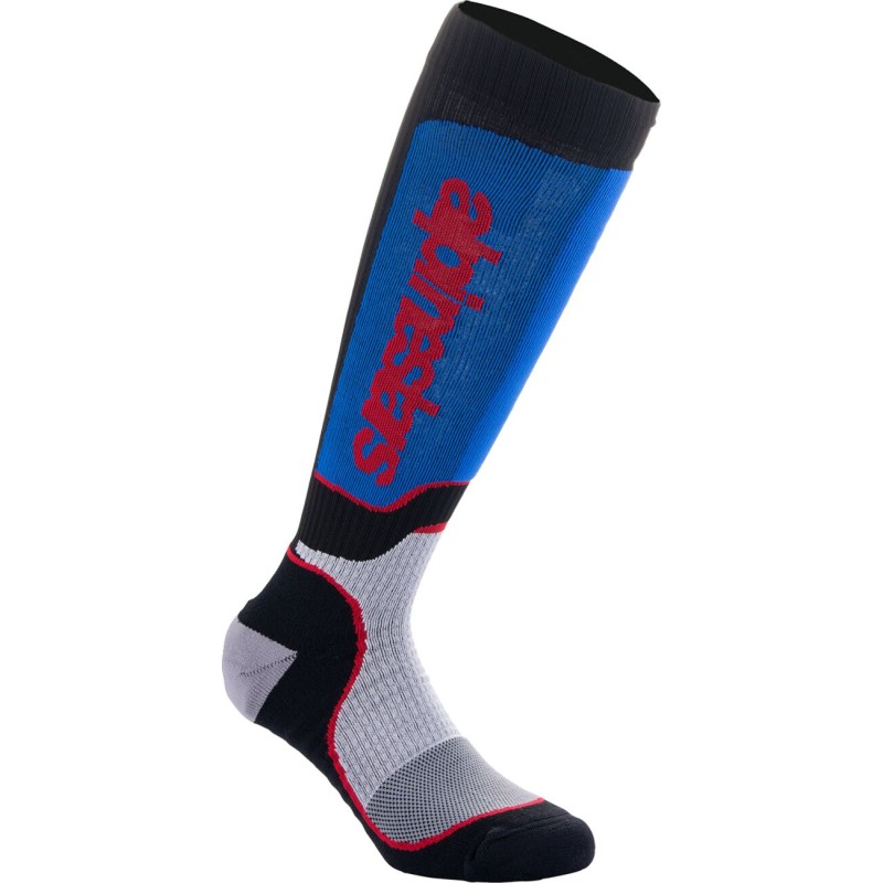 SOCK MX PLUS BLK/WHT/BL S
