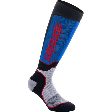 SOCK MX PLUS BLK/WHT/BL S