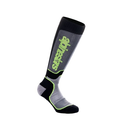 SOCK MX PLUS BLK/GY/YLW S