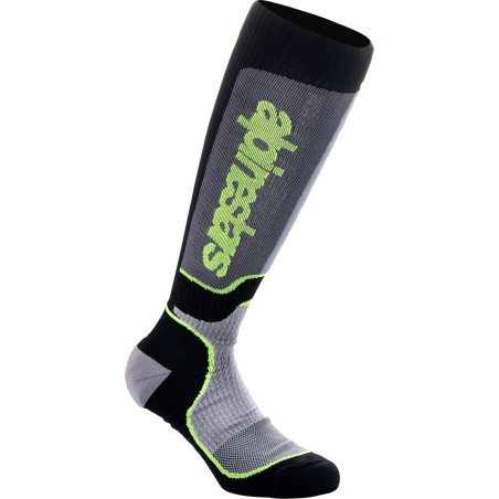 SOCK MX PLUS BLK/GY/YLW M