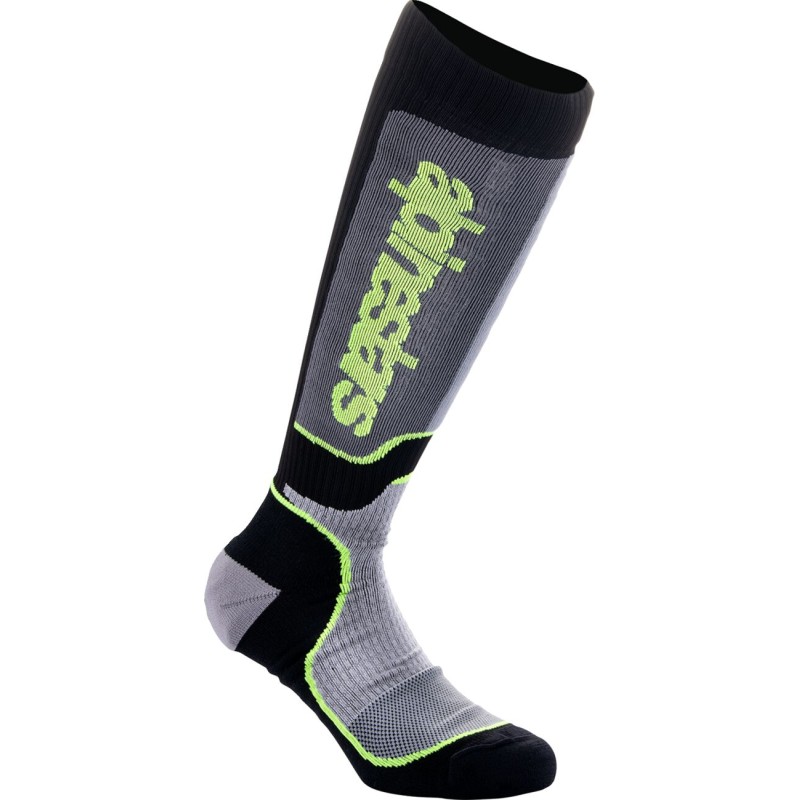 SOCK YTH MX+ BLK/GY/YLW