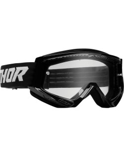 GOGGLE CMBT RACR YTH BK/WH