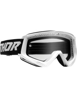 GOGGLE CMBT RACR YTH WH/BK
