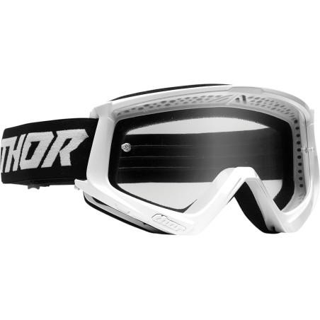 GOGGLE CMBT RACR YTH WH/BK