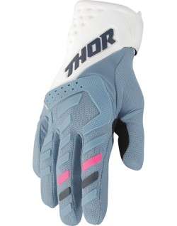 GLOVE WMN SPECTRUM BL/WH MD