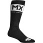 SOCK MX SOLID BK/WH 6-9