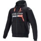 JACKET HOOD CHROME BK/RD 3X