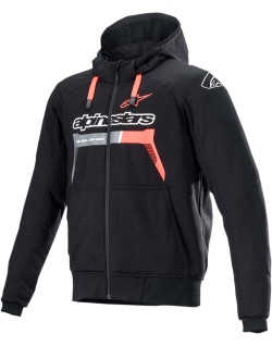 JACKET HOOD CHROME BK/RD 4X