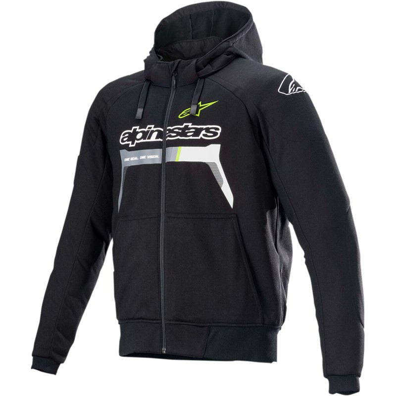 JACKET HOOD CHROME BK/YL M