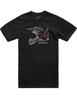 TEE MX HELMET SS BK M
