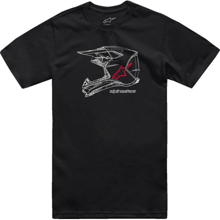 TEE MX HELMET SS BK M