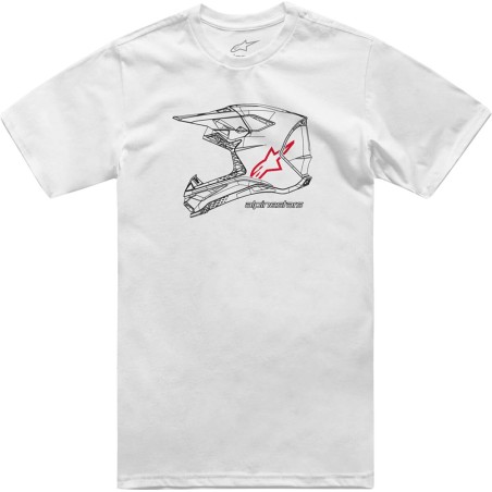 TEE MX HELMET SS WT M