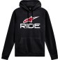 HOODIE RIDE 4.0 P/O BK/RD/WT X