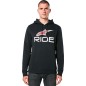 HOODIE RIDE 4.0 P/O BK/RD/WT X
