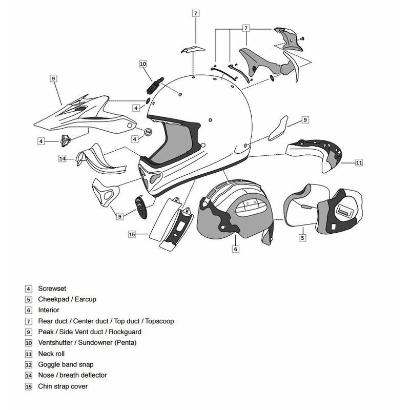 Ventilation de bouche ARAI MX-V Bogle Orange casque off road Ventilation de bouche ARAI MX-V Bogle Orange casque off road