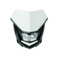 Plaque phare POLISPORT Halo blanc/noir