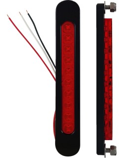 BAG LIGHT OVAL BK RED LED