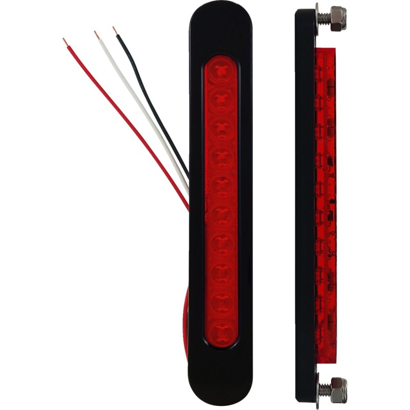 BAG LIGHT OVAL BK RED LED