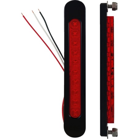 BAG LIGHT OVAL BK RED LED