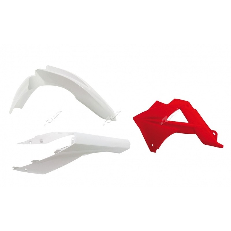 Kit plastique RACETECH couleur origine blanc/rouge Gas Gas EC125/250/300/450 FSR Kit plastique RACETECH couleur origine blanc/rouge Gas Gas EC125/250/300/450 FSR
