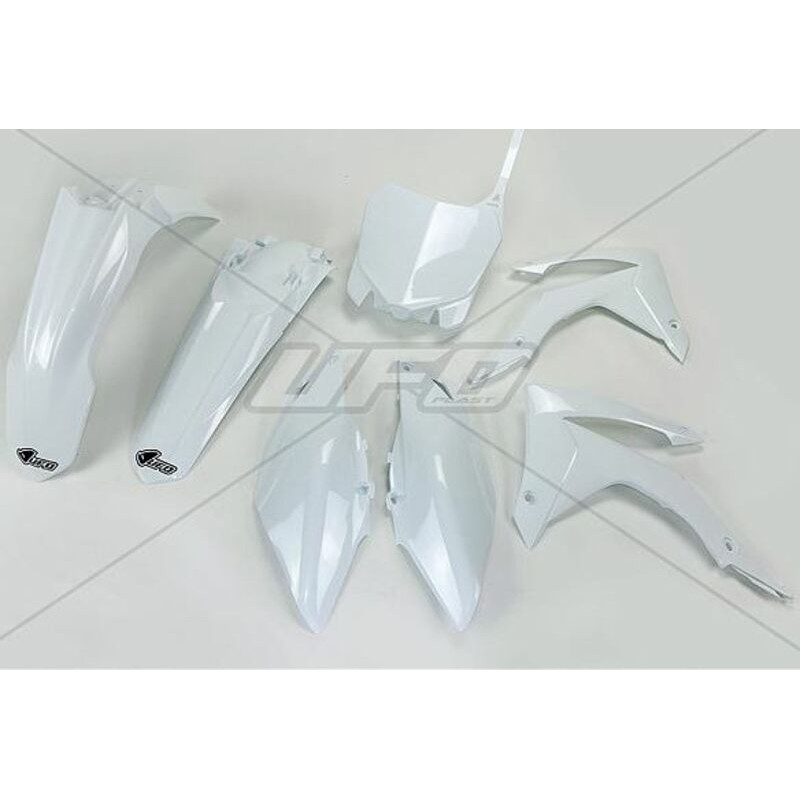 Kit plastique UFO blanc Honda CRF250R/CRF450R Kit plastique UFO blanc Honda CRF250R/CRF450R