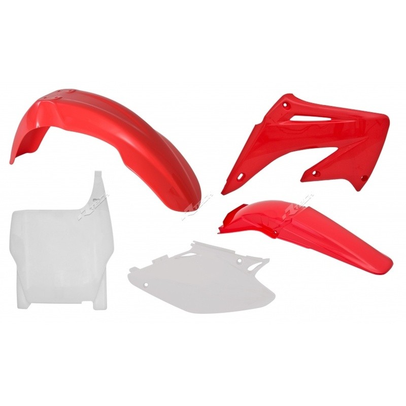 Kit plastique RACETECH couleur origine rouge/blanc Honda CR125R/250R Kit plastique RACETECH couleur origine rouge/blanc Honda CR125R/250R