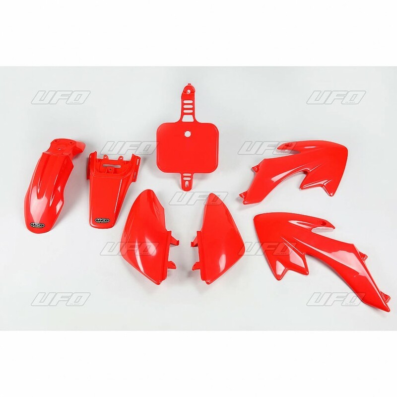 Kit plastiques UFO rouge Honda CRF50F Kit plastiques UFO rouge Honda CRF50F
