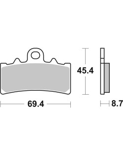 BRAKE PAD CAR/CER SCOOT