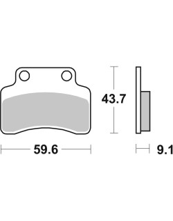 BRAKE PAD CAR/CER SCOOT