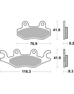 BRAKE PAD CAR/CER SCOOT