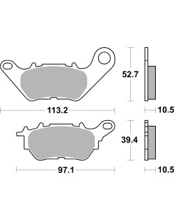 BRAKE PAD CAR/CER SCOOT