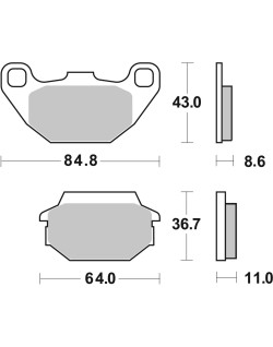 BRAKE PAD CAR/CER SCOOT