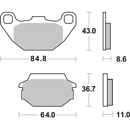BRAKE PAD CAR/CER SCOOT