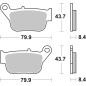 BRAKE PAD CAR/CER SCOOT