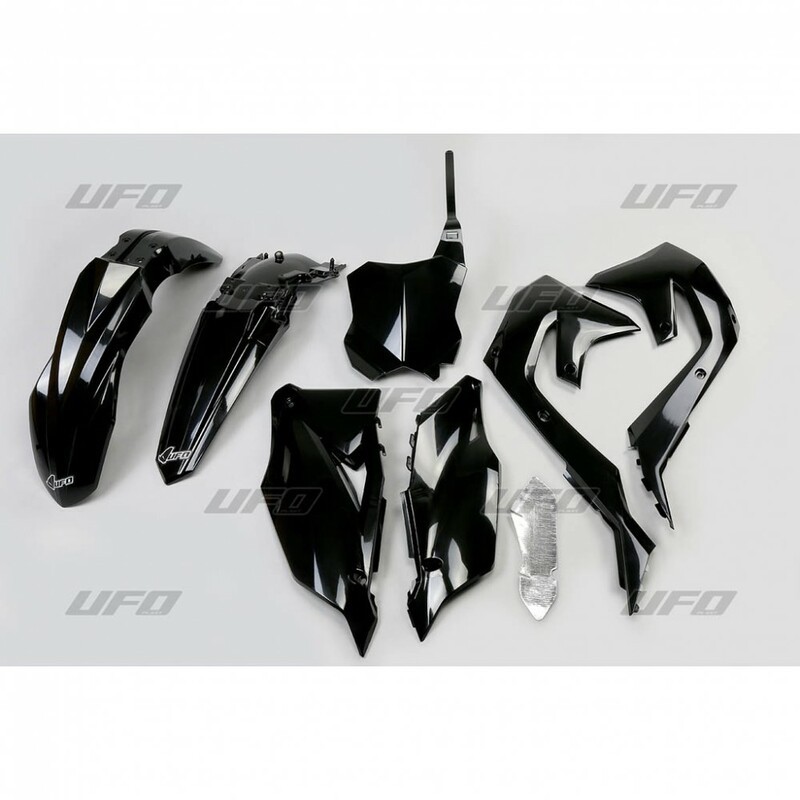 Kit plastique UFO noir Kawasaki KX450 Kit plastique UFO noir Kawasaki KX450