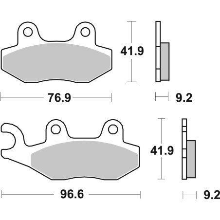 BRAKE PAD CAR/CER SCOOT