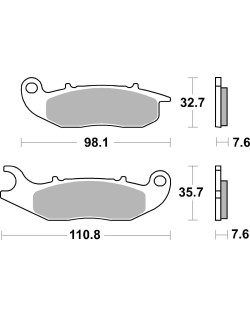 BRAKE PAD CAR/CER SCOOT