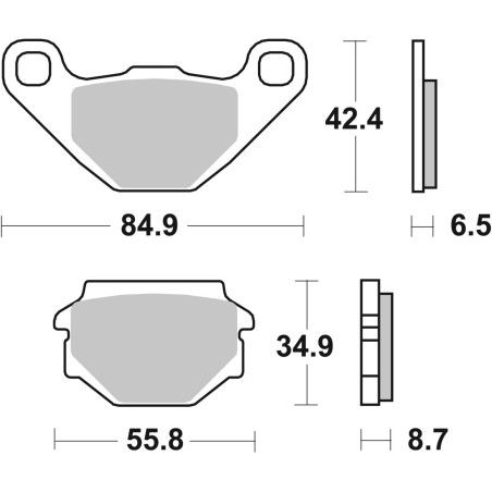 BRAKE PAD CAR/CER SCOOT